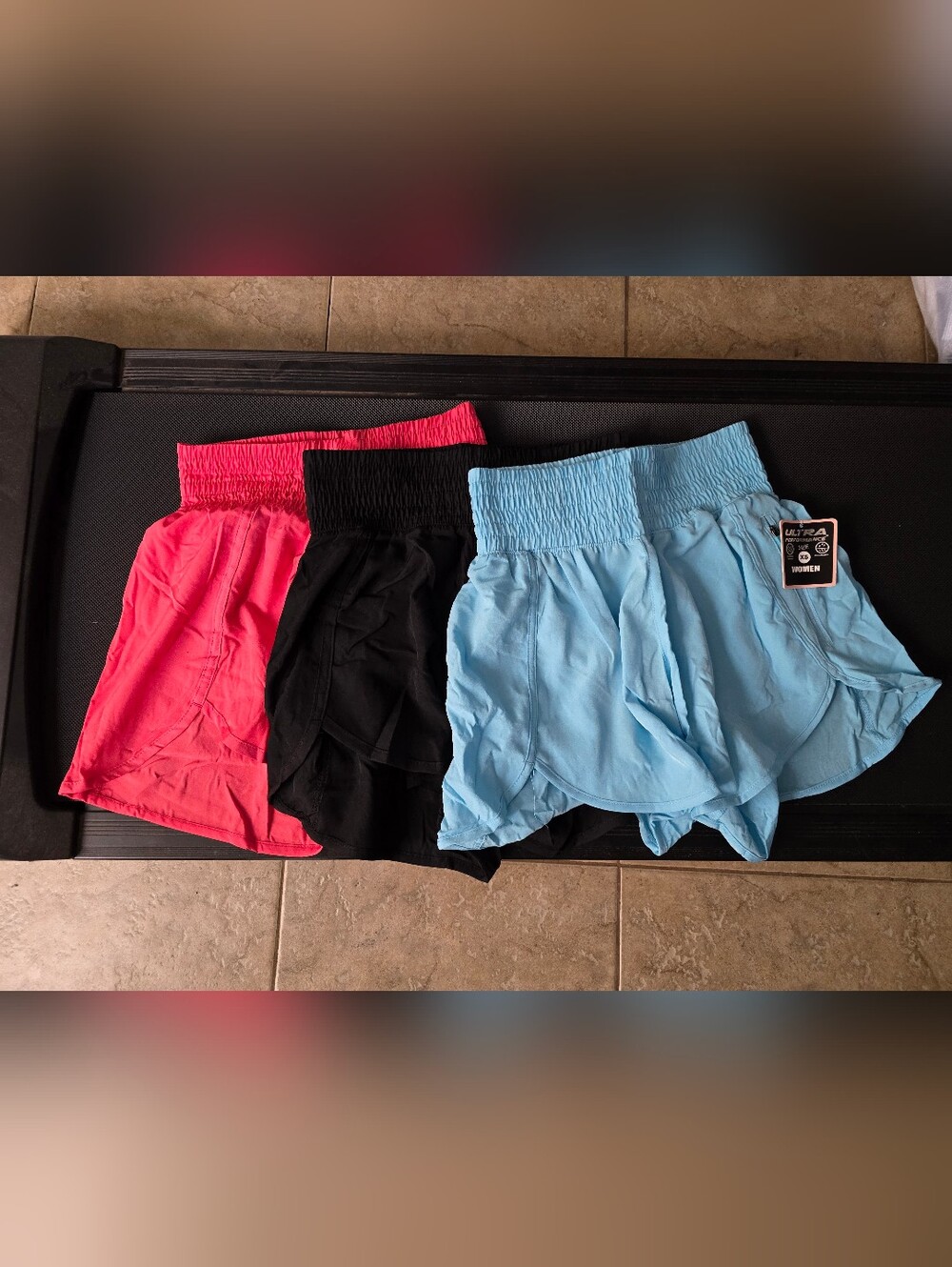 NWT! Ladies 3pk XS Shorts By ULTRA PERFORMANCE. Zippered Pocket.